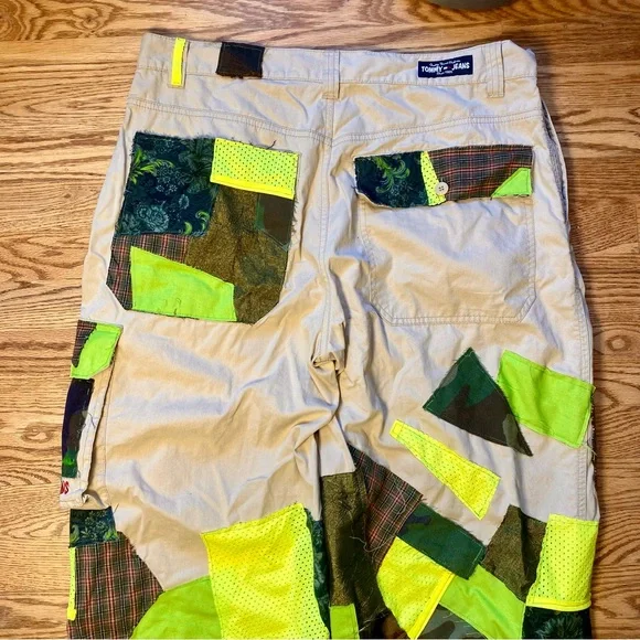 Neon Patchwork Cargo Pants - Picture 8 of 11